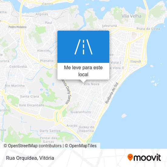 Rua Orquídea mapa