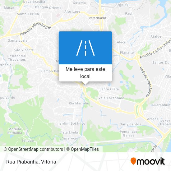 Rua Piabanha mapa