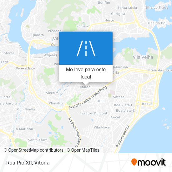 Rua Pio XII mapa