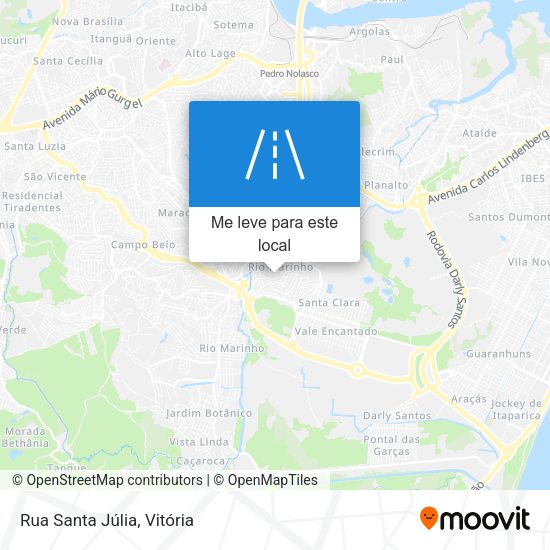 Rua Santa Júlia mapa