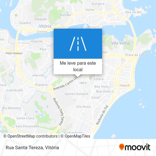 Rua Santa Tereza mapa