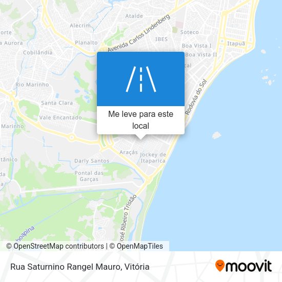 Rua Saturnino Rangel Mauro mapa