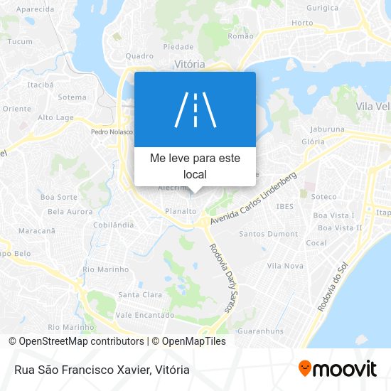 Rua São Francisco Xavier mapa