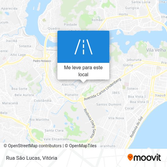 Rua São Lucas mapa