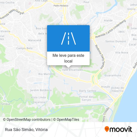 Rua São Simão mapa