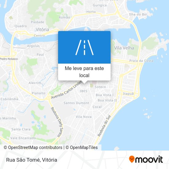 Rua São Tomé mapa
