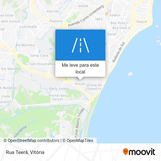 Rua Teerã mapa