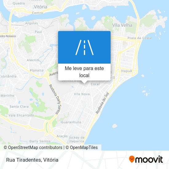 Rua Tiradentes mapa