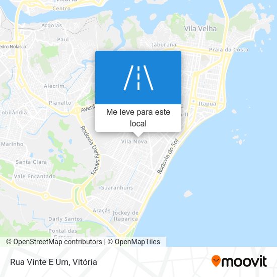 Rua Vinte E Um mapa
