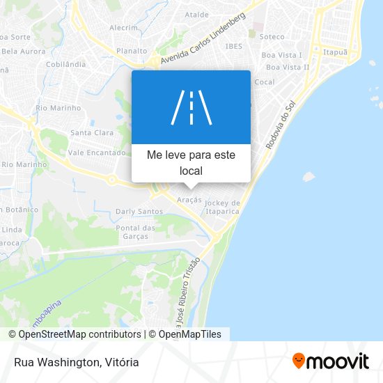 Rua Washington mapa