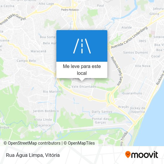 Rua Água Limpa mapa