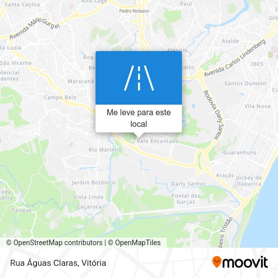 Rua Águas Claras mapa