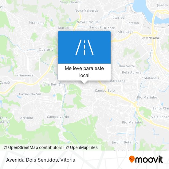 Avenida Dois Sentidos mapa