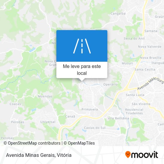 Avenida Minas Gerais mapa