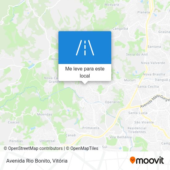 Avenida Rio Bonito mapa