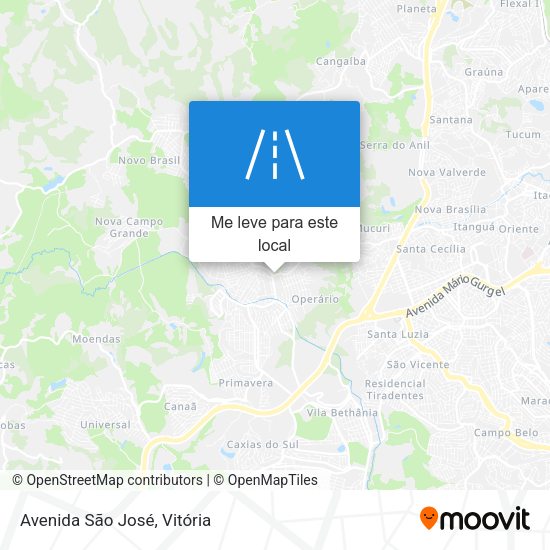 Avenida São José mapa