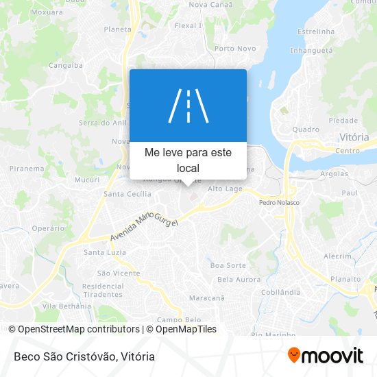 Beco São Cristóvão mapa