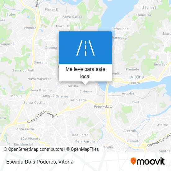 Escada Dois Poderes mapa