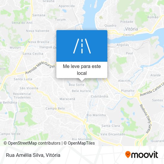 Rua Amélia Silva mapa