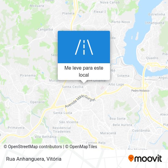Rua Anhanguera mapa