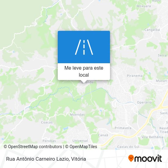 Rua Antônio Carneiro Lazio mapa