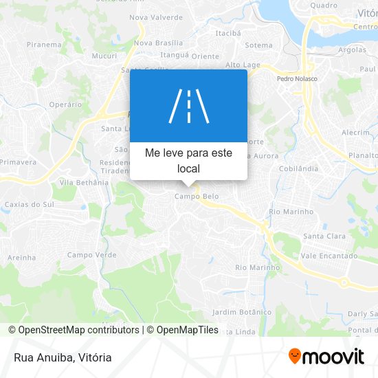 Rua Anuiba mapa