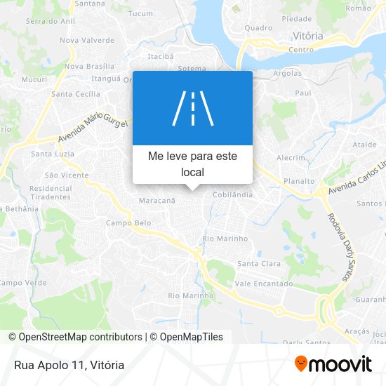 Rua Apolo 11 mapa