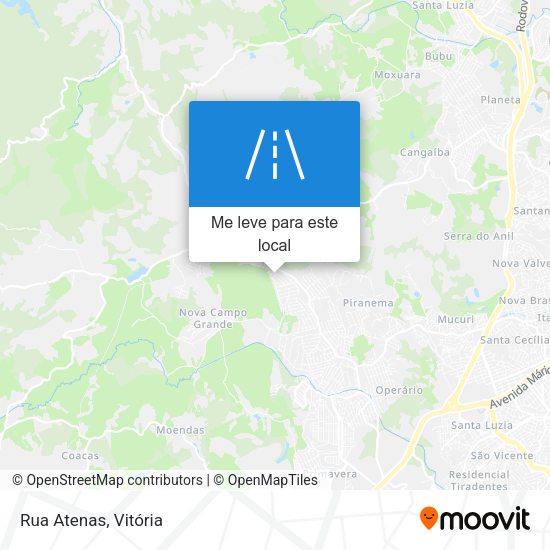 Rua Atenas mapa