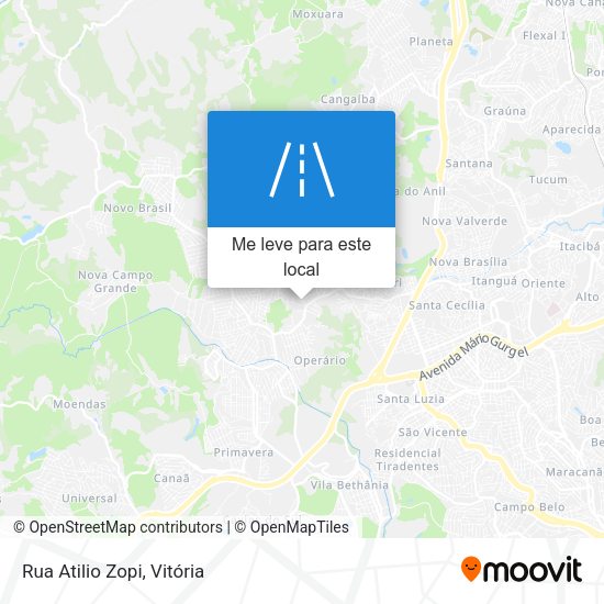 Rua Atilio Zopi mapa