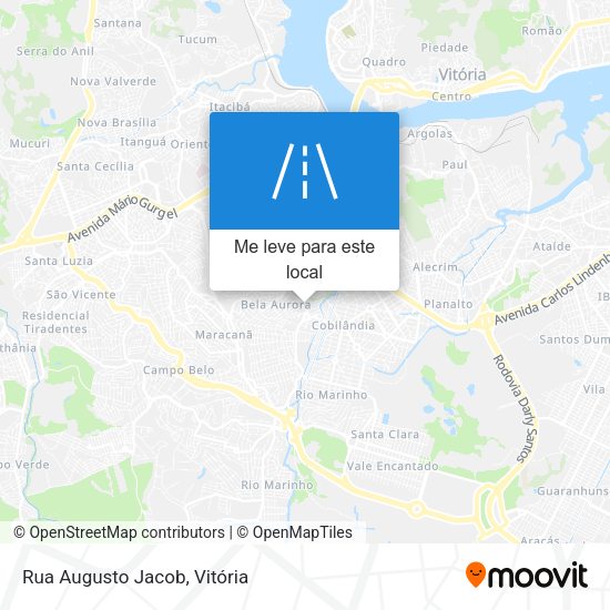 Rua Augusto Jacob mapa