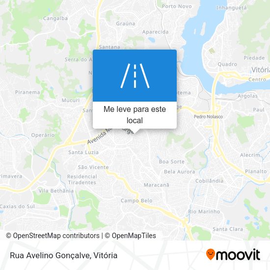 Rua Avelino Gonçalve mapa
