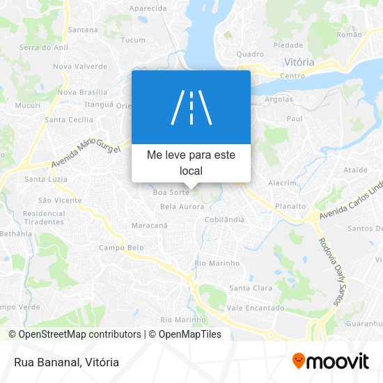 Rua Bananal mapa