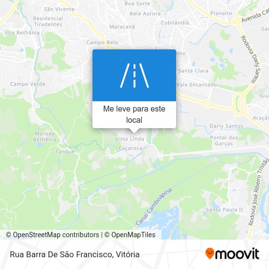 Rua Barra De São Francisco mapa