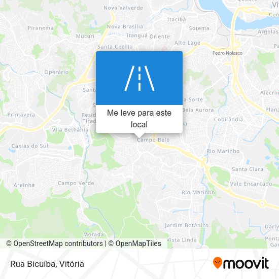 Rua Bicuíba mapa