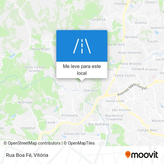 Rua Boa Fé mapa