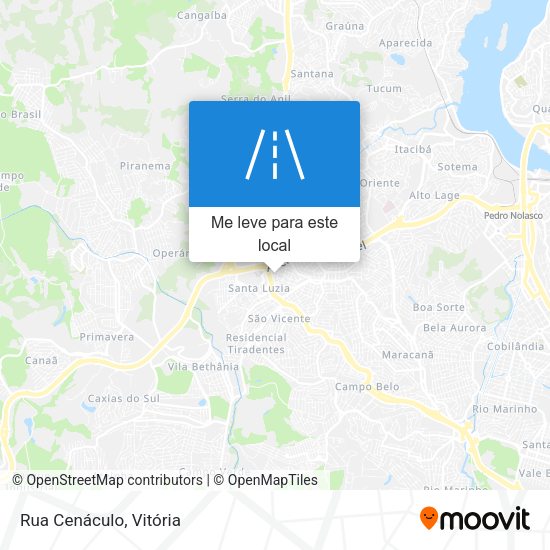 Rua Cenáculo mapa