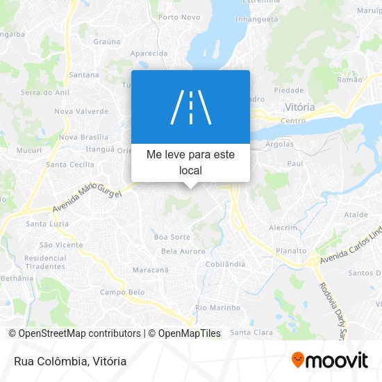Rua Colômbia mapa