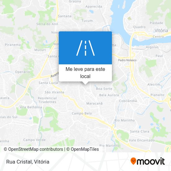 Rua Cristal mapa