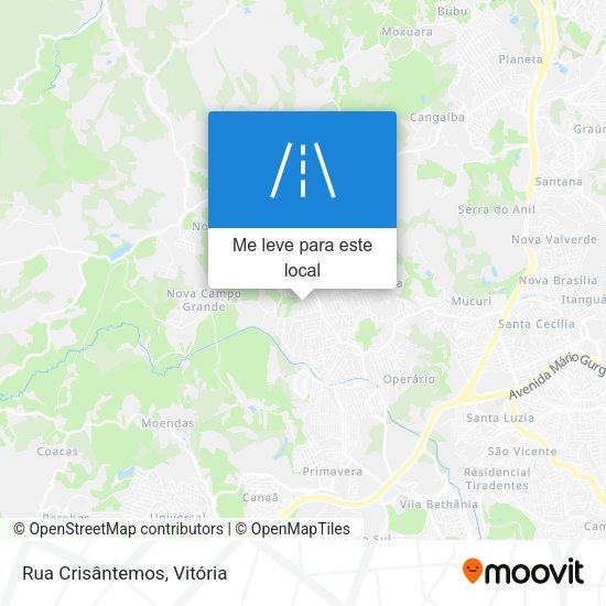 Rua Crisântemos mapa