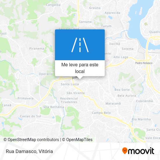 Rua Damasco mapa