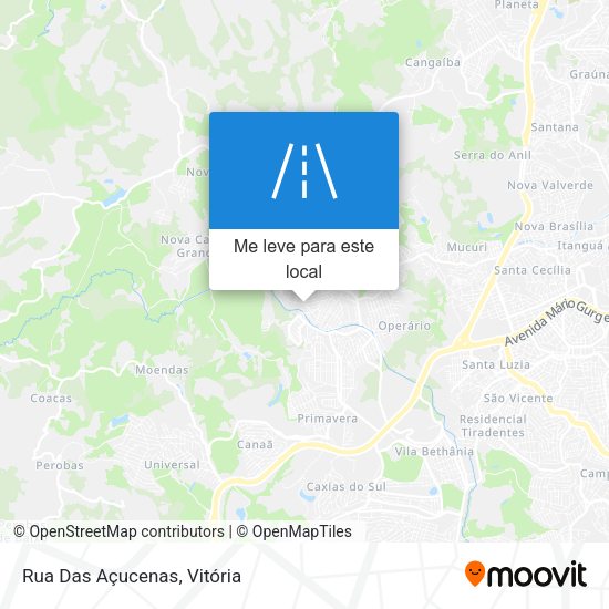 Rua Das Açucenas mapa