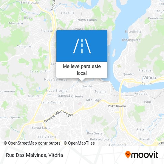 Rua Das Malvinas mapa