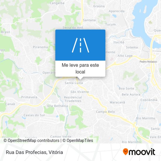 Rua Das Profecias mapa