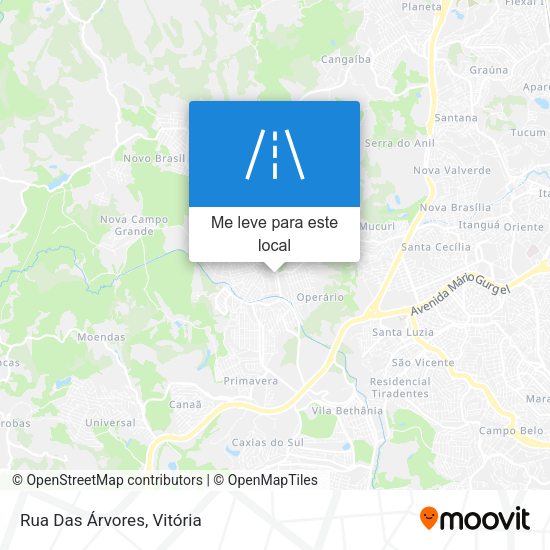 Rua Das Árvores mapa