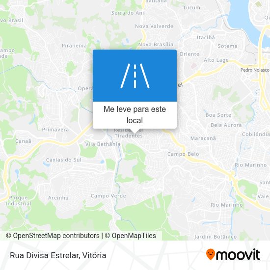 Rua Divisa Estrelar mapa