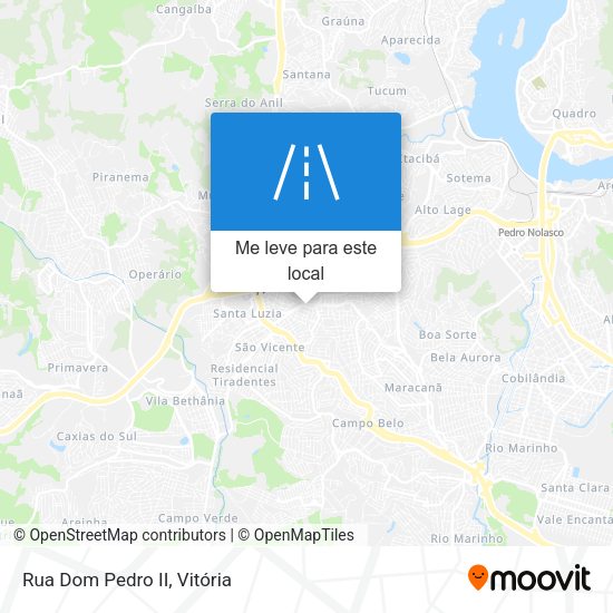 Rua Dom Pedro II mapa