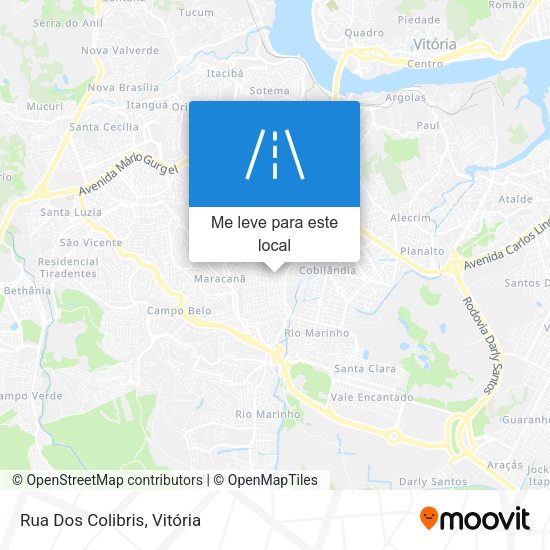Rua Dos Colibris mapa