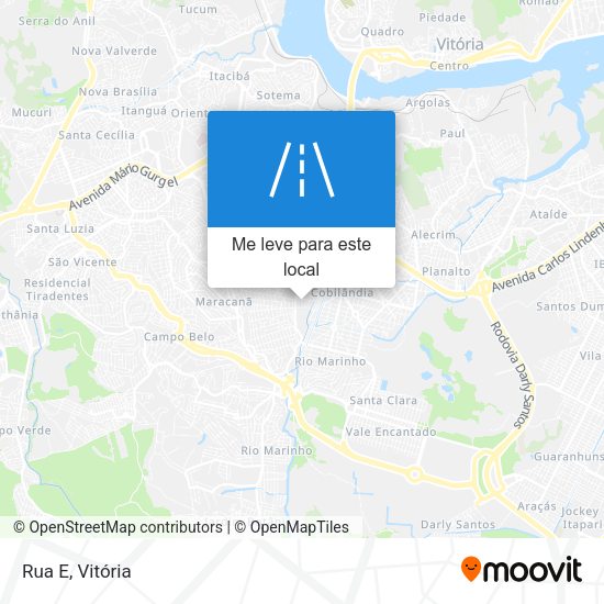 Rua E mapa