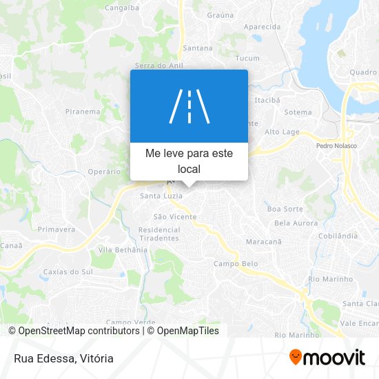 Rua Edessa mapa