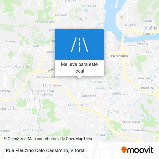 Rua Flauzino Celo Cassimiro mapa